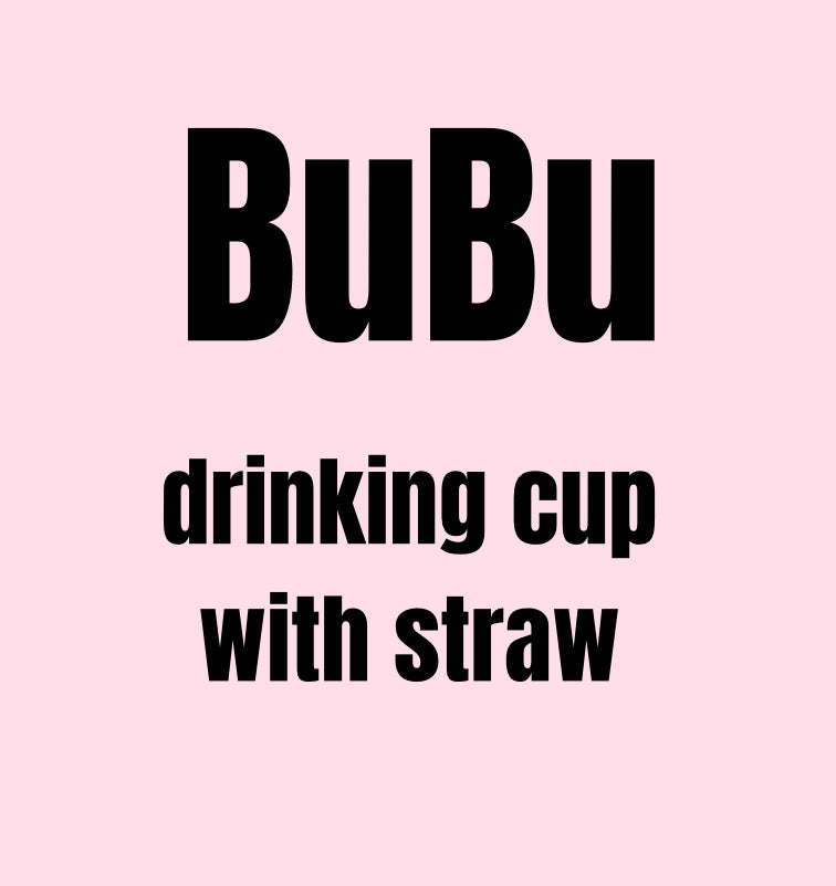 Drinking cup with straw