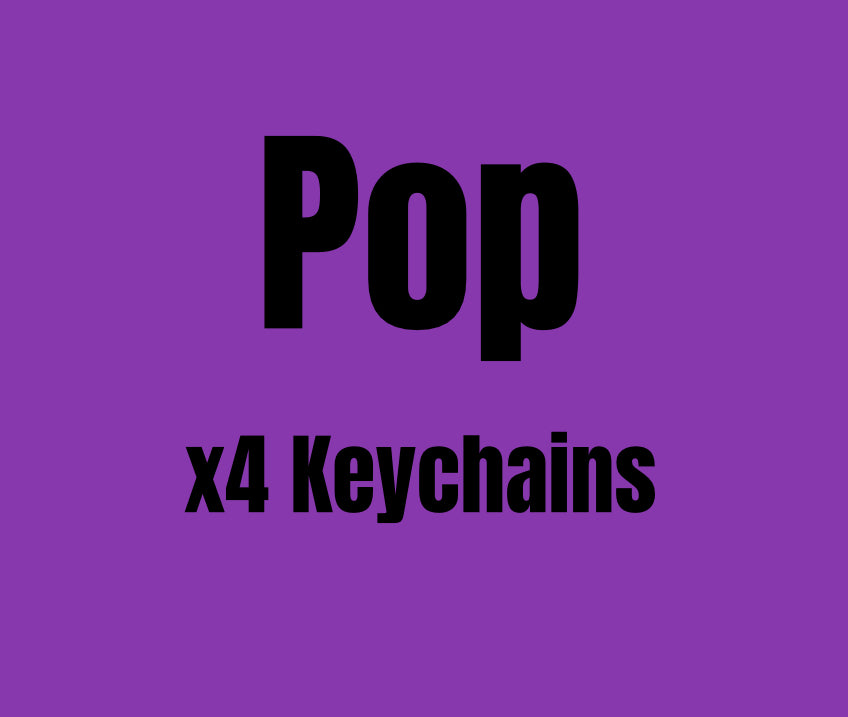 Set of 4 keychains