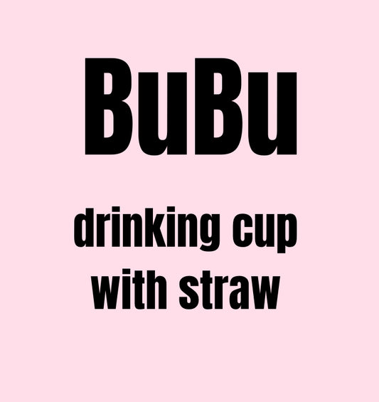 Drinking cup with straw